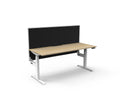 Rapidline Boost Plus Single Sided Workstation 1500 x 750mm with Screen Natural Oak / White Satin