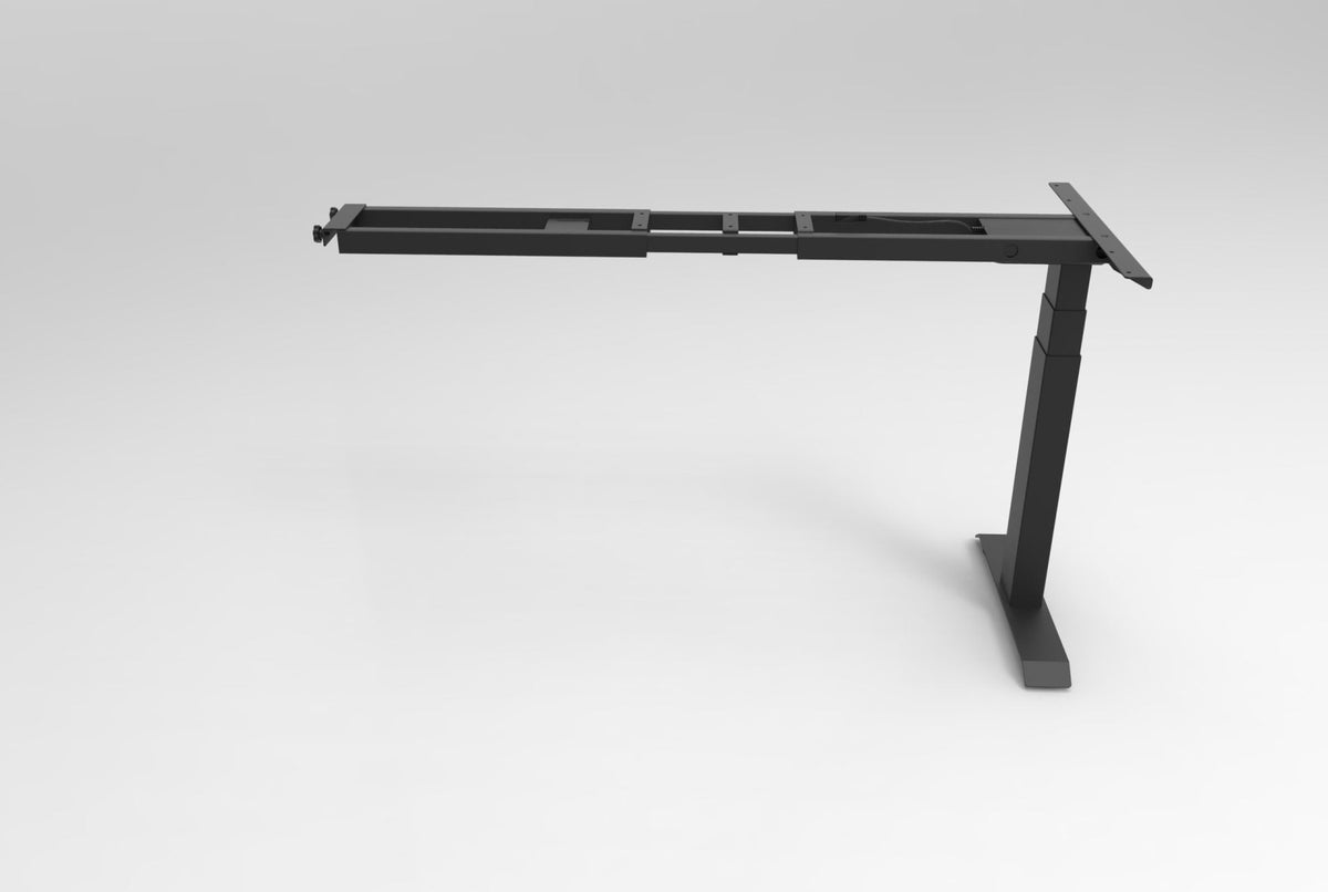 Rapidline Height Adjustable Return Frame Only Black for Boost Plus Workstation