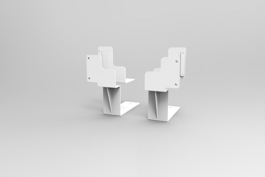 Rapidline Screen Bracket Set of 2 Only White for Boost Plus Single Sided Workstation
