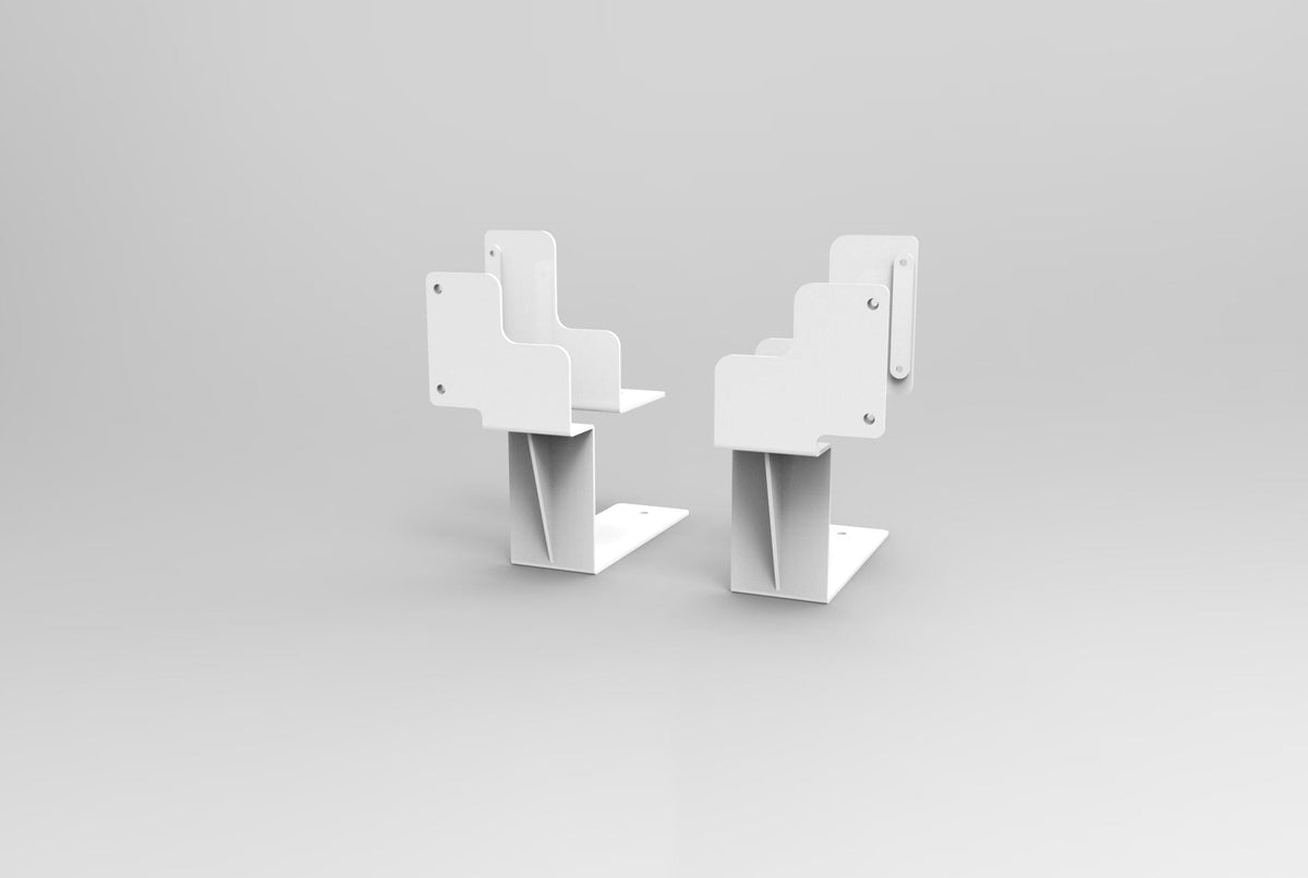 Rapidline Screen Bracket Set of 2 Only White for Boost Plus Single Sided Workstation