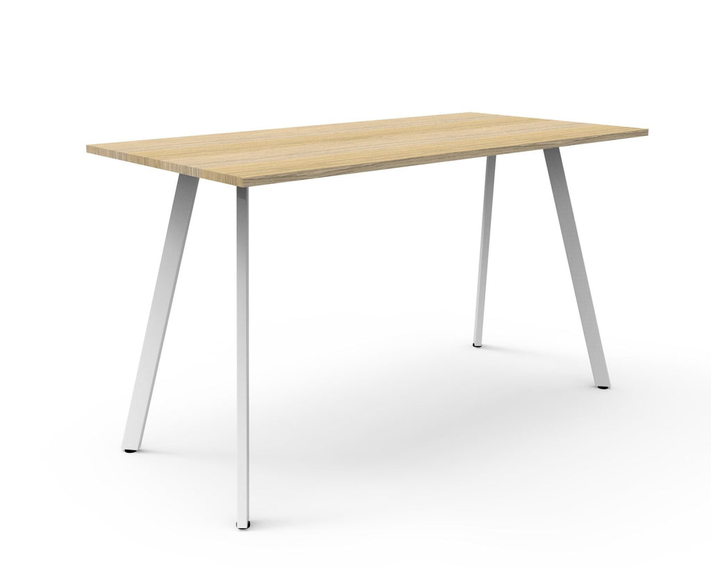 Rapidline Eternity High Bar Table 1800 x 750 x 1050mm Natural White / White Satin