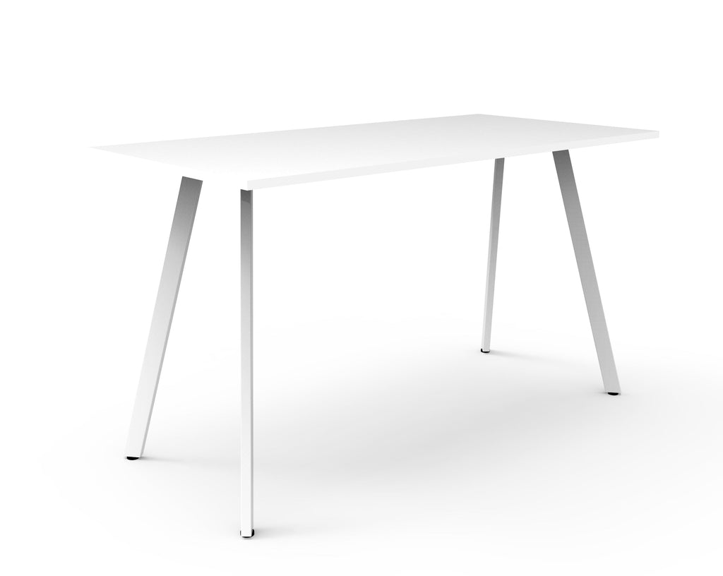 Rapidline Eternity High Bar Table 1800 x 750 x 1050mm Natural White / White Satin