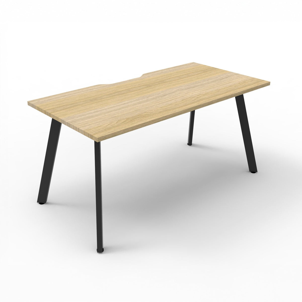 Rapidline Eternity Single Sided Workstation 1500 x 750mm with Screen Natural White / White Satin