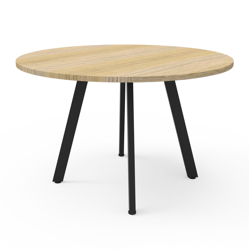 Rapidline Eternity Round Meeting Table 1200mm Diameter Beech / White