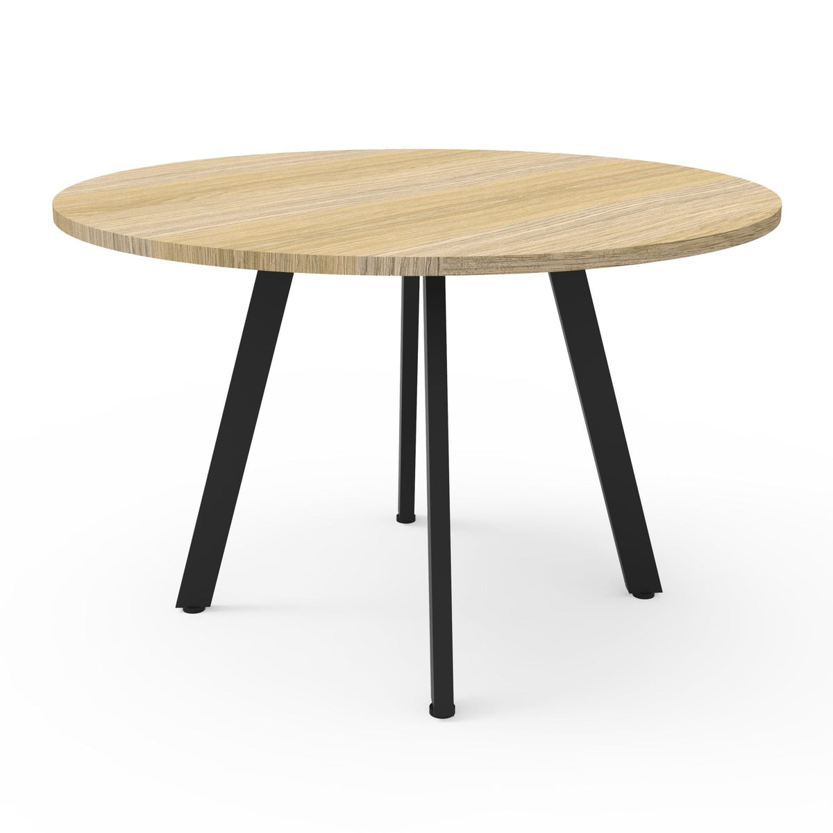 Rapidline Eternity Round Meeting Table 1200mm Diameter Natural Oak / White