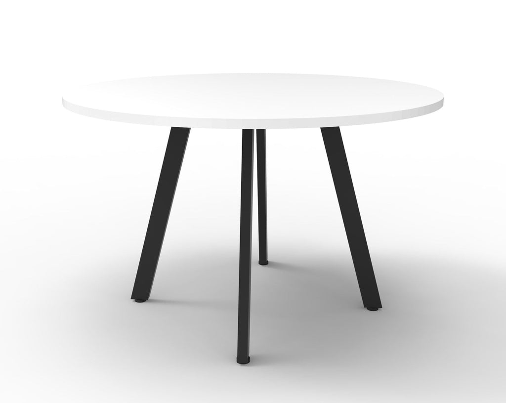 Rapidline Eternity Round Meeting Table 900mm Diameter Cherry / White