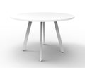 Rapidline Eternity Round Meeting Table 900mm Diameter Natural White / White