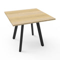 Rapidline Eternity Square Meeting Table 900 x 900mm Natural Oak / Black Satin