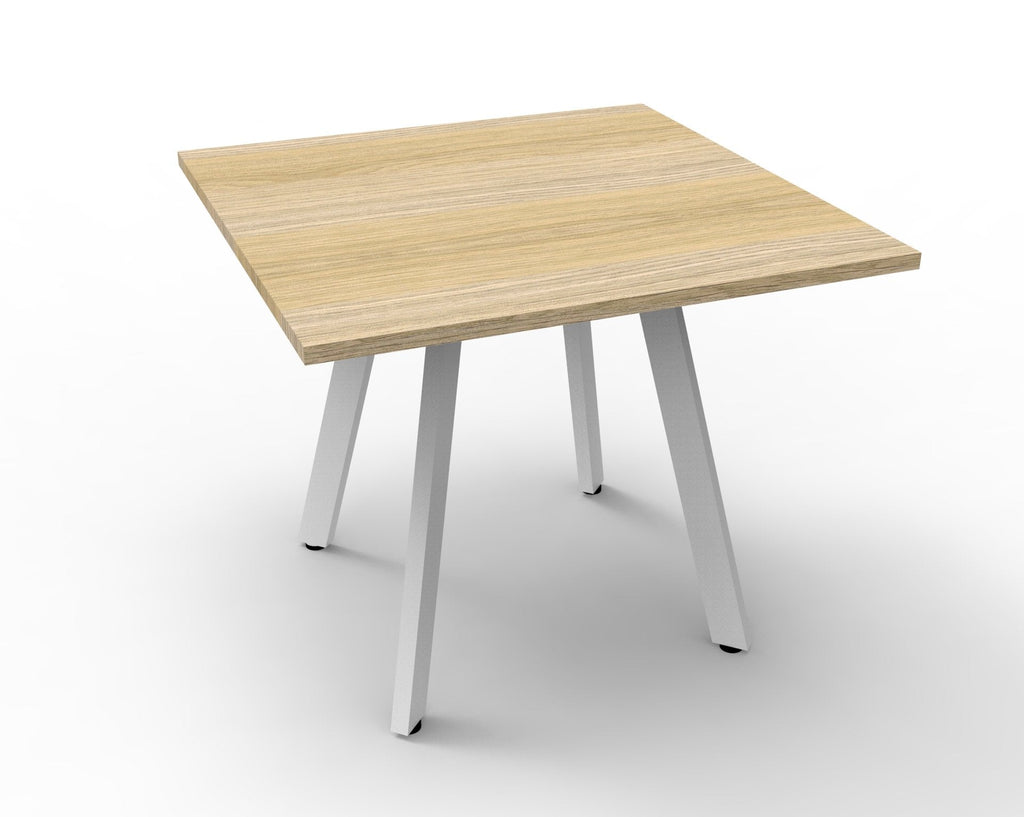 Rapidline Eternity Square Meeting Table 900 x 900mm Natural Oak / Black Satin