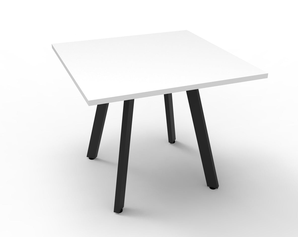 Rapidline Eternity Square Meeting Table 900 x 900mm Natural Oak / White Satin