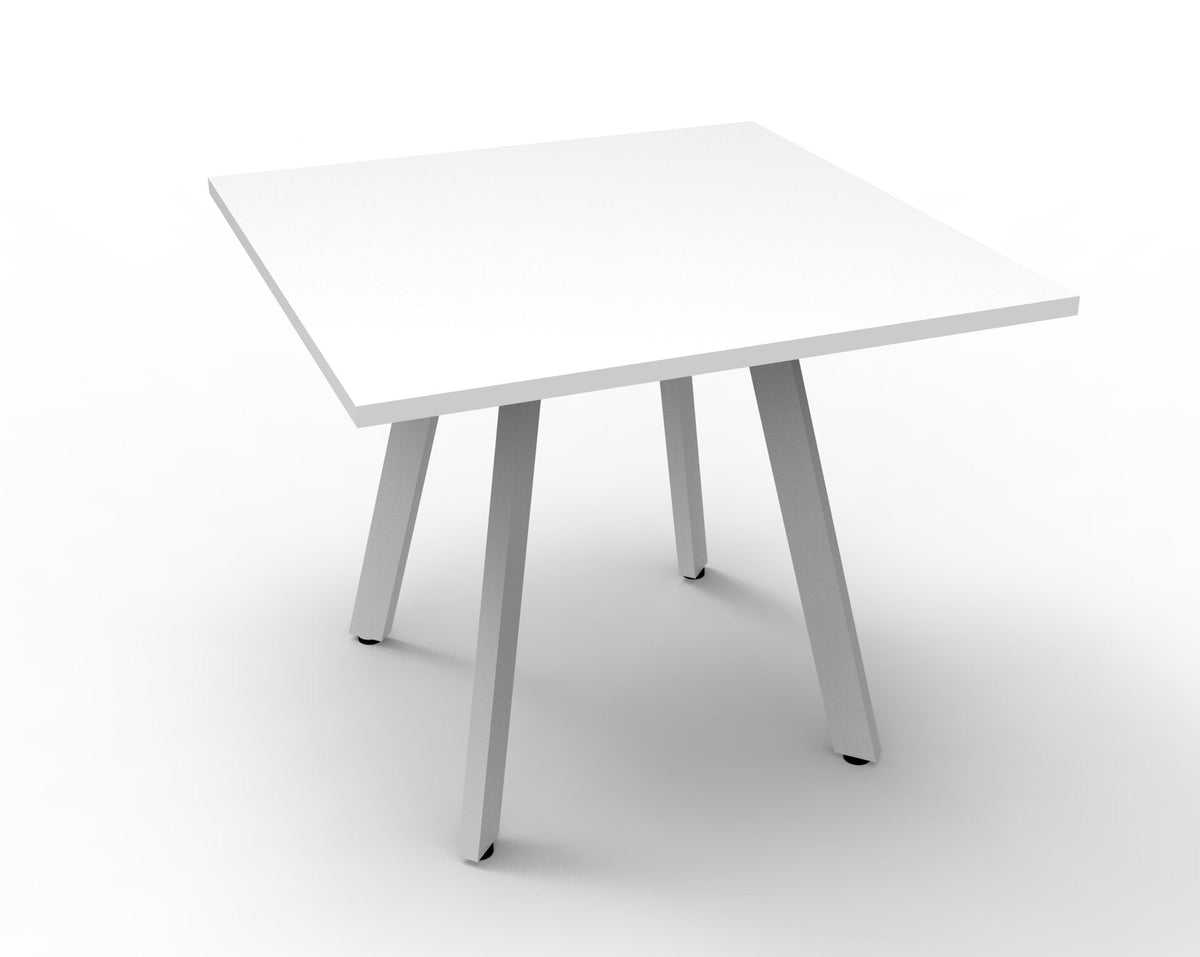 Rapidline Eternity Square Meeting Table 900 x 900mm Natural Oak / White Satin