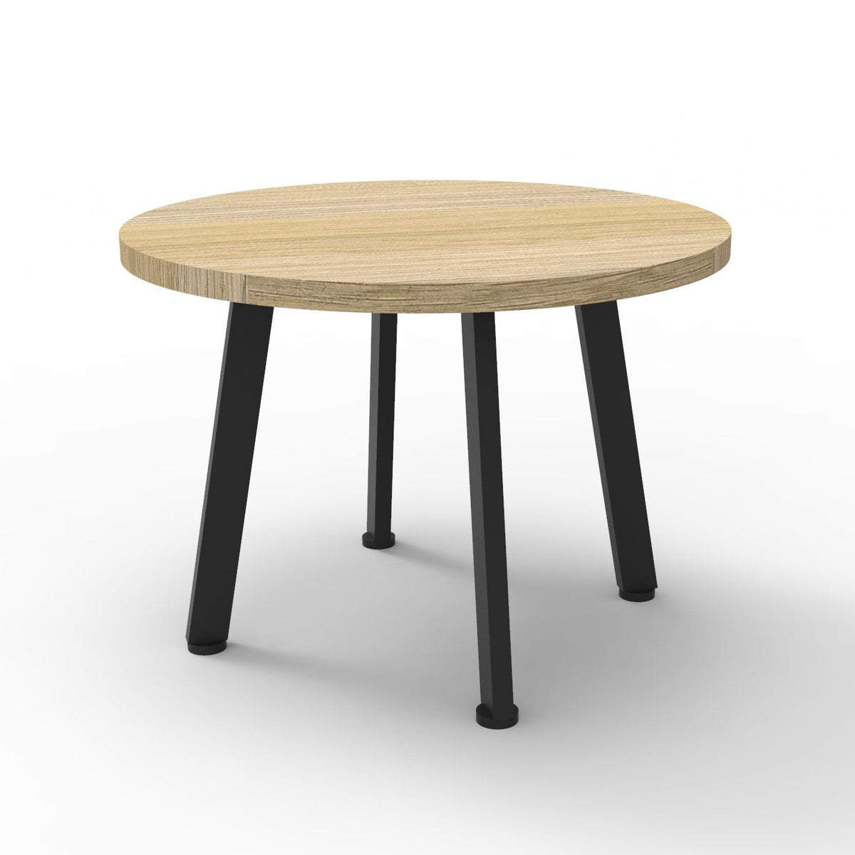 Rapidline Eternity Round Coffee Table 600mm Diameter Natural Oak / Black