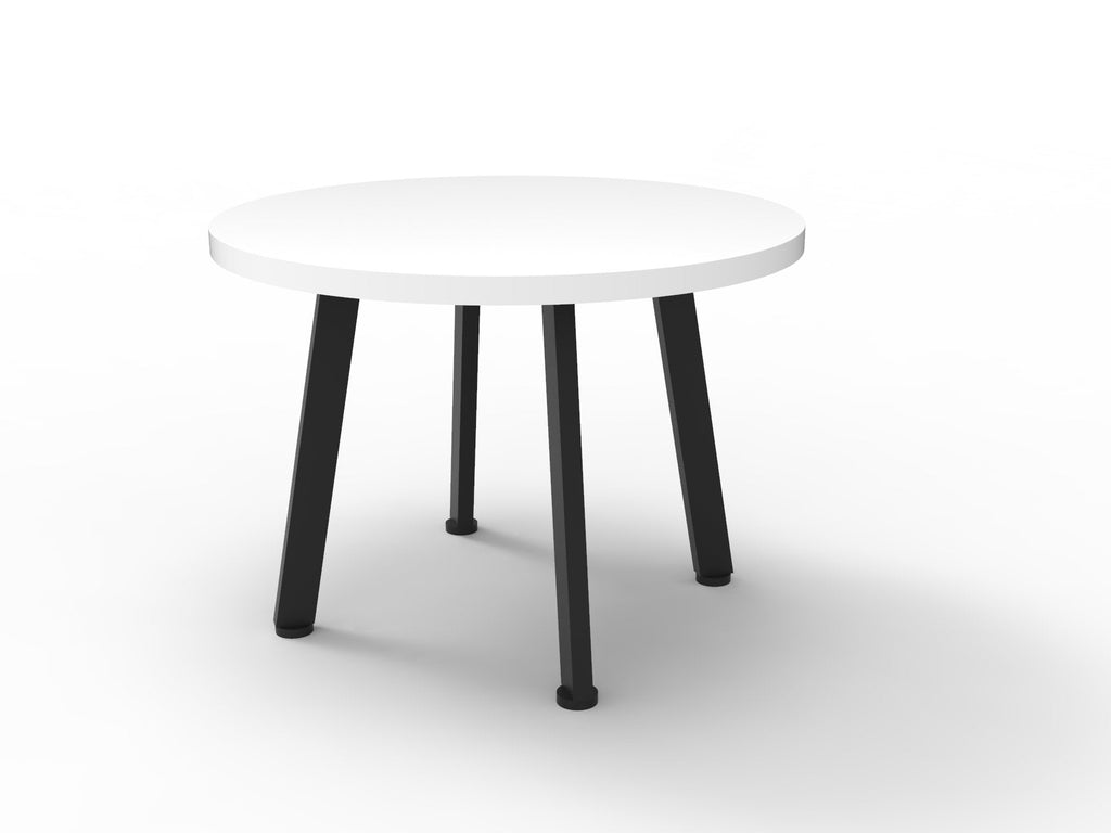 Rapidline Eternity Round Coffee Table 600mm Diameter Natural White / Black