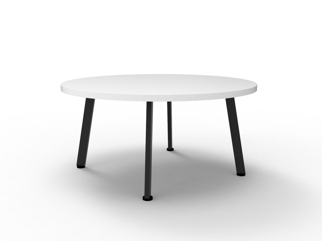 Rapidline Eternity Round Coffee Table 600mm Diameter Natural White / Black