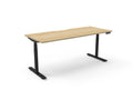 Rapidline Halo Plus Single Sided Workstation 1200 x 750mm Natural Oak / Black Satin