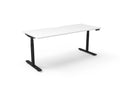 Rapidline Halo Plus Single Sided Workstation 1800 x 750mm Natural White / Black Satin