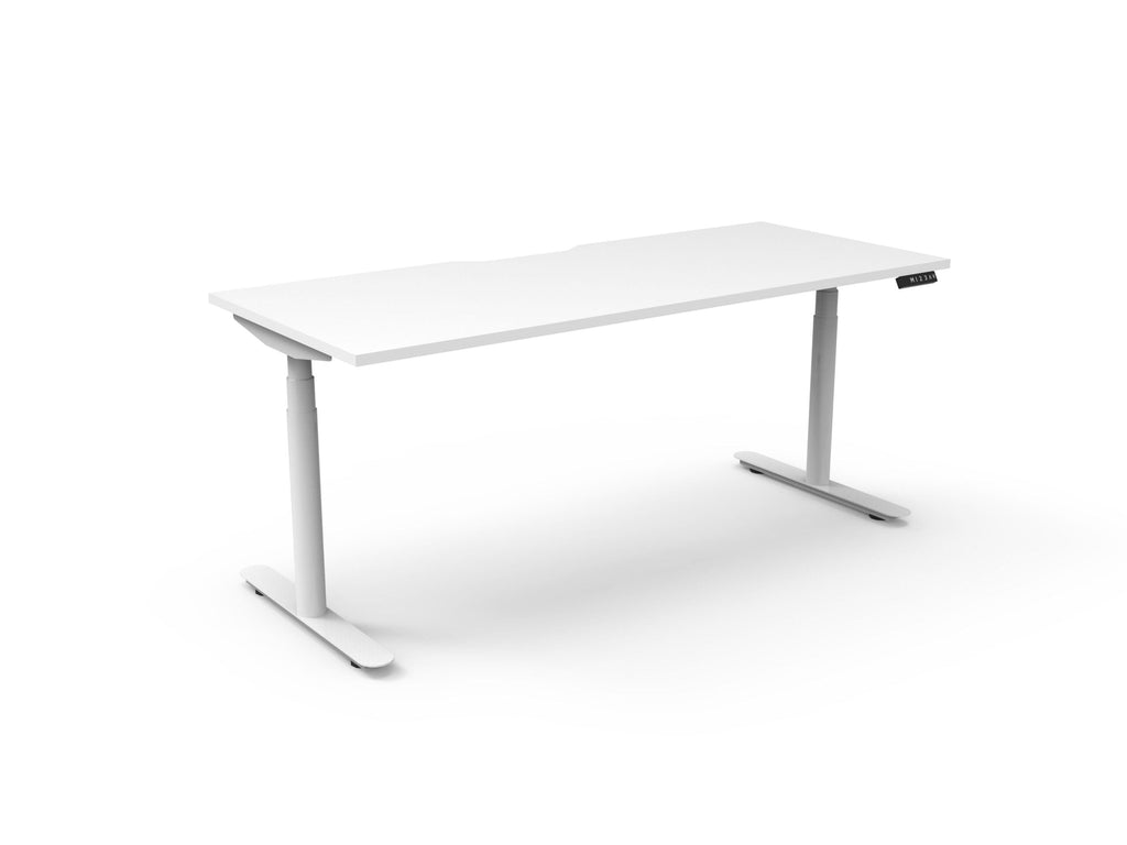 Rapidline Halo Plus Single Sided Workstation 1500 x 750mm Natural White / White Satin