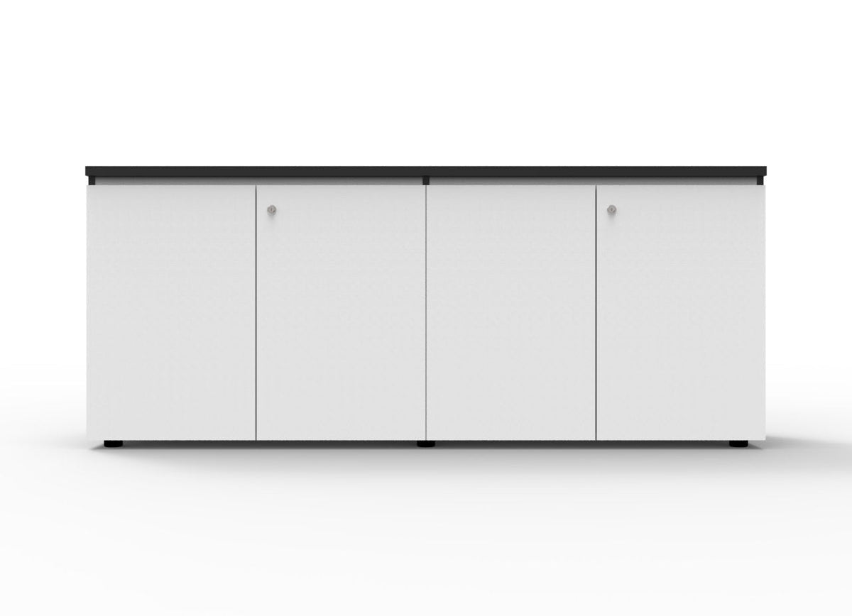 Rapidline Deluxe Infinity Swing 4 Door Cupboard 1800 x 450 x 730mm Natural Oak / Black
