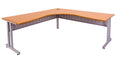 Rapidline Rapid Span C Leg Corner Workstation 1500 x 1500 x 700mm Beech / Precious Silver