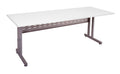 Rapidline Rapid Span C Leg Open Workstation 1800 x 700mm Natural White / Precious Silver Base