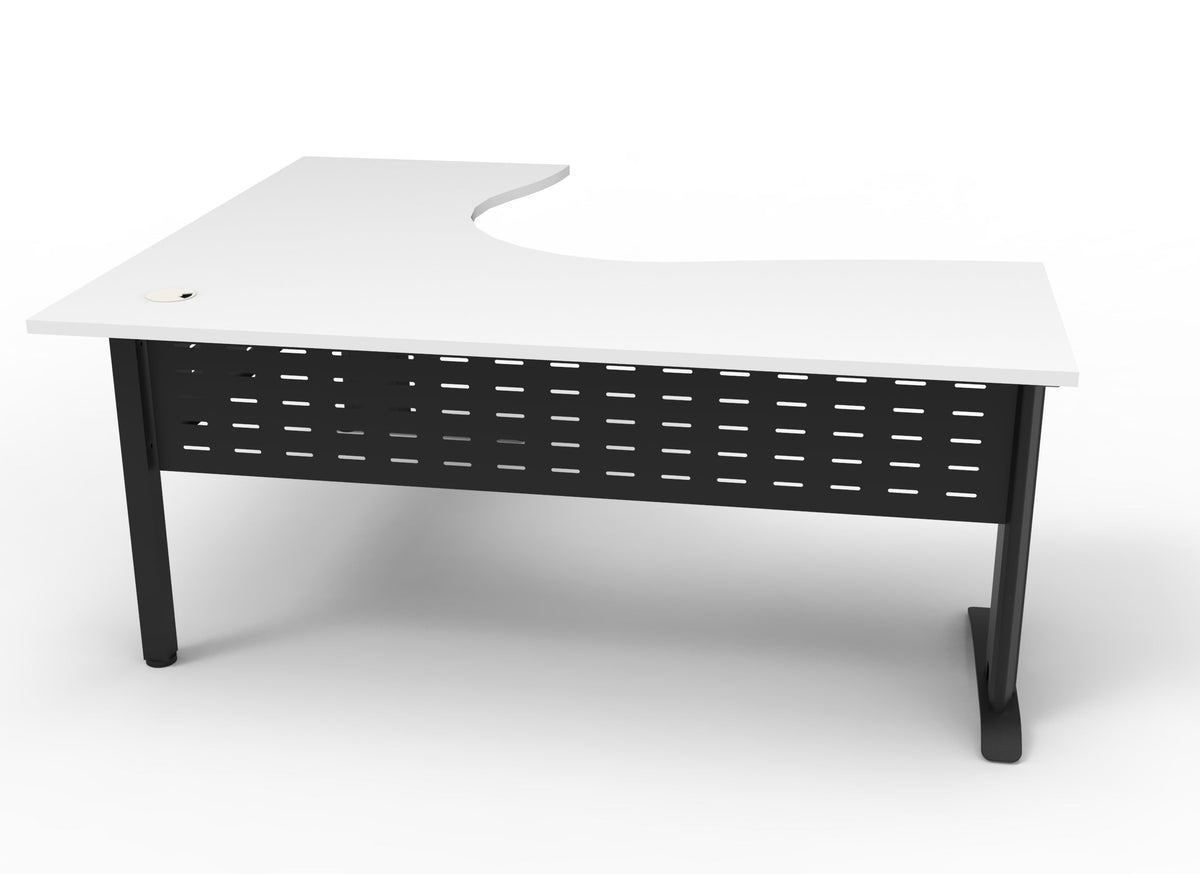 Rapidline Rapid Span Corner Workstation 1800 x 1200 x 700mm Natural White / White Satin