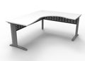 Rapidline Rapid Span Corner Workstation 1800 x 1200 x 700mm Natural White / Precious Silver