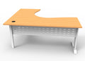Rapidline Rapid Span Corner Workstation 1800 x 1200 x 700mm Beech / White Satin