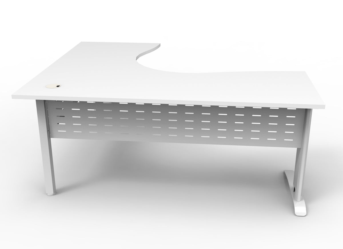 Rapidline Rapid Span Corner Workstation 1800 x 1200 x 700mm Natural White / White Satin