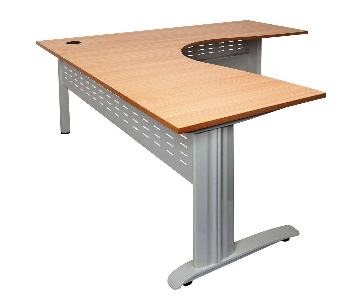 Rapidline Rapid Span Corner Workstation 1800 x 1800 x 700mm Beech / Precious Silver