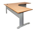 Rapidline Rapid Span Corner Workstation 1500 x 1500 x 700mm Beech / Precious Silver
