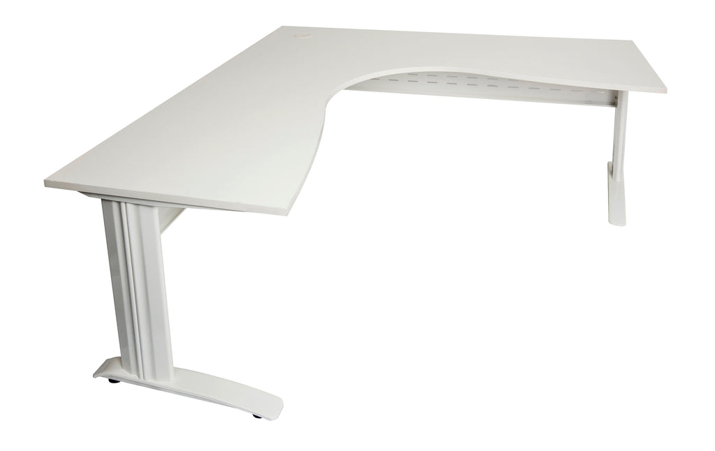 Rapidline Rapid Span Corner Workstation 1500 x 1500 x 700mm Natural White / White Satin