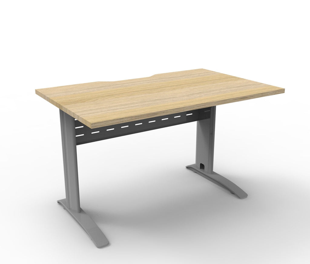 Rapidline Deluxe Rapid Span Open Workstation 1500 x 750mm Natural Oak / Precious Silver