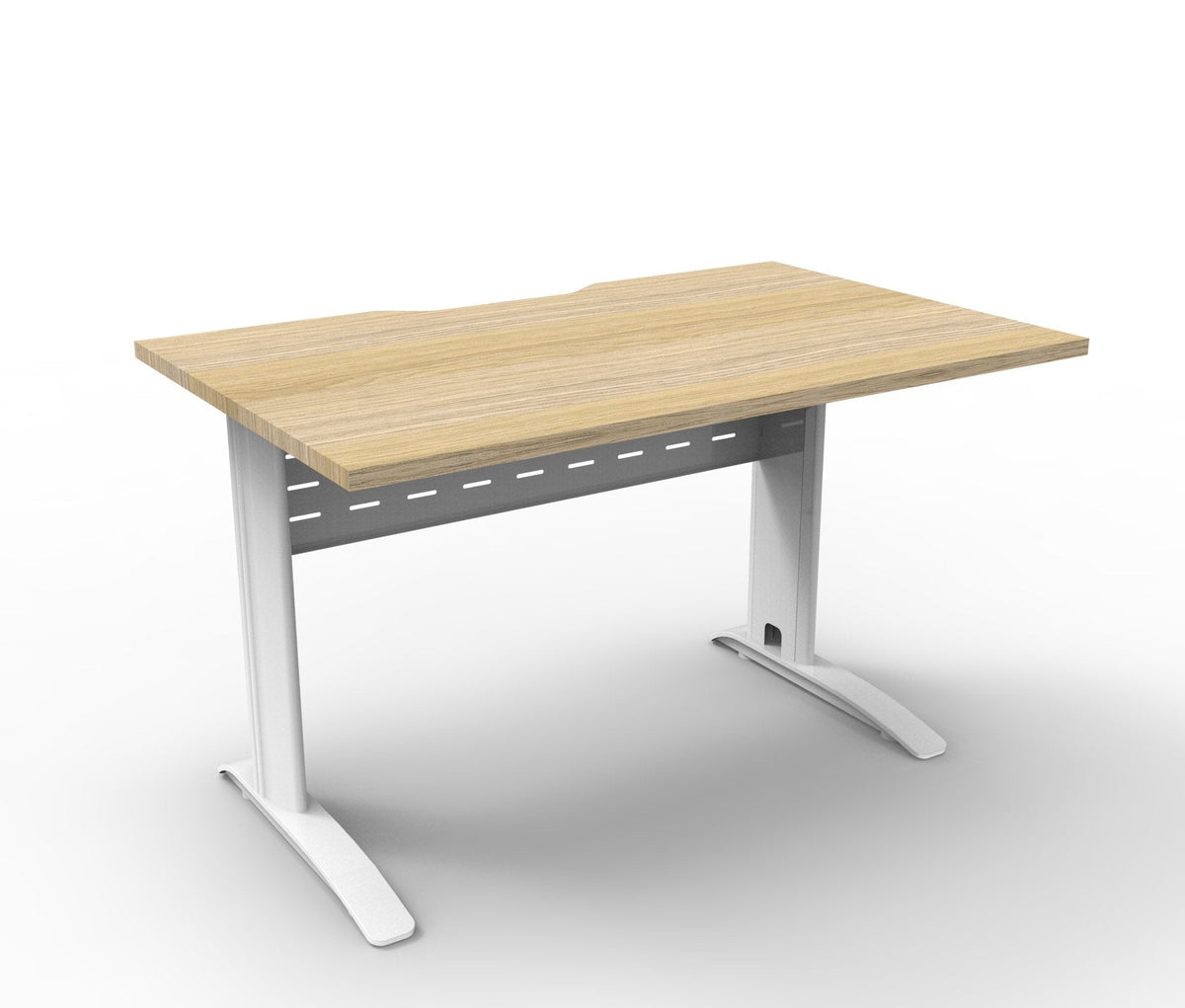 Rapidline Deluxe Rapid Span Open Workstation 1800 x 750mm Natural Oak / White Satin