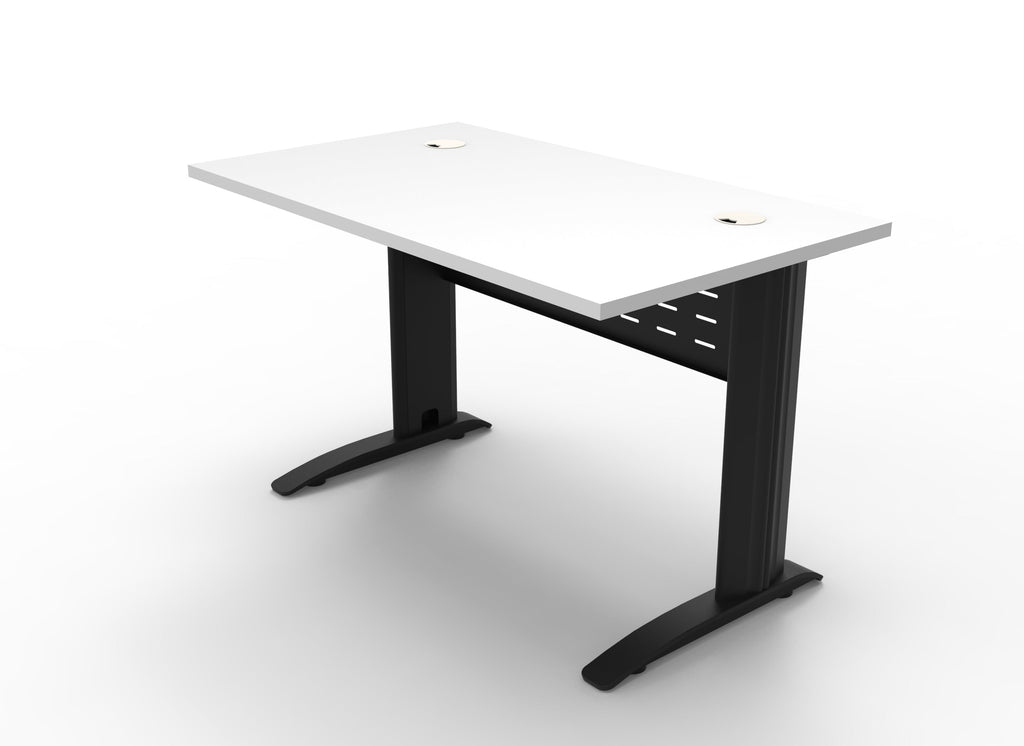 Rapidline Rapid Span Open Workstation 1800 x 700mm Natural White / Black Satin