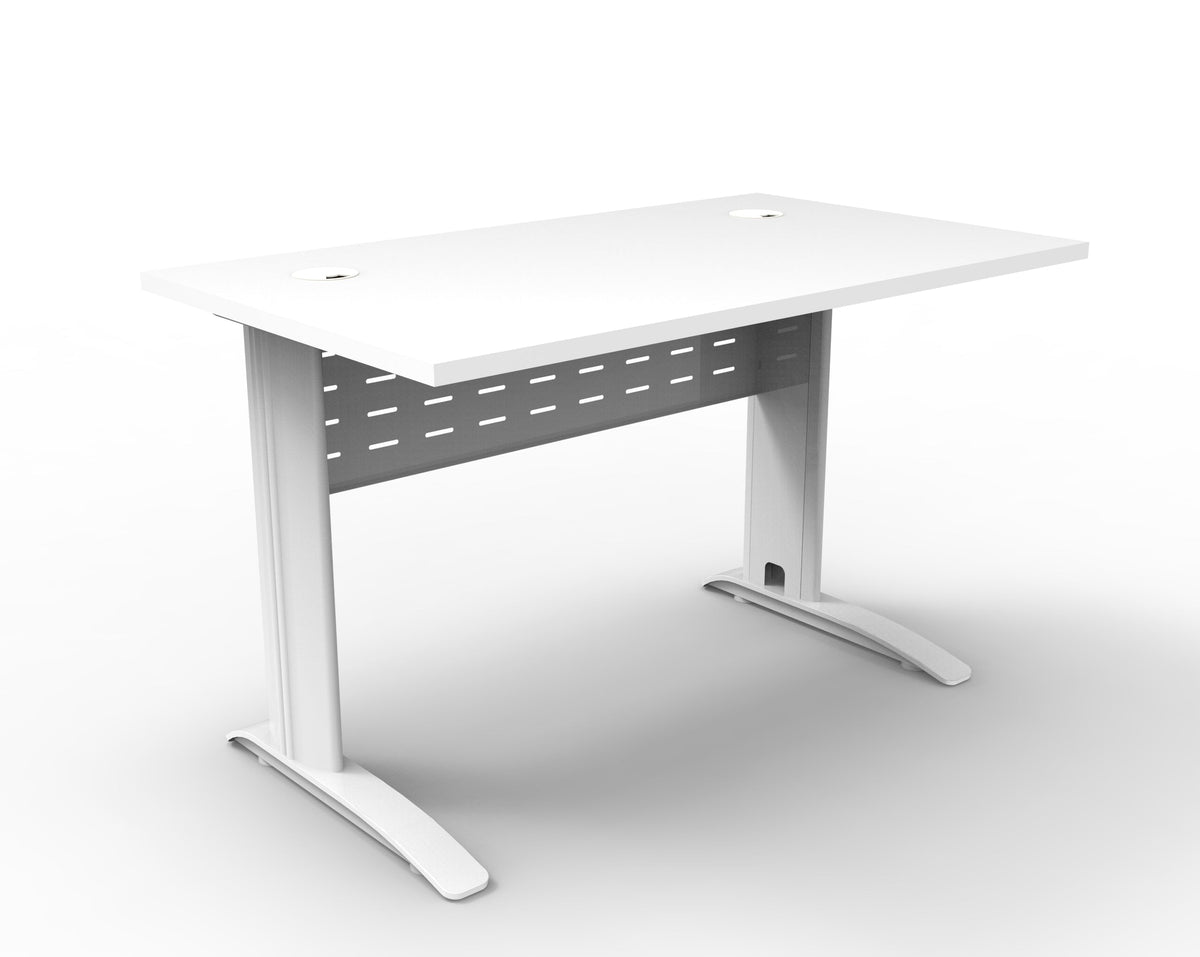 Rapidline Deluxe Rapid Span Open Workstation 1800 x 750mm Natural White / White Satin