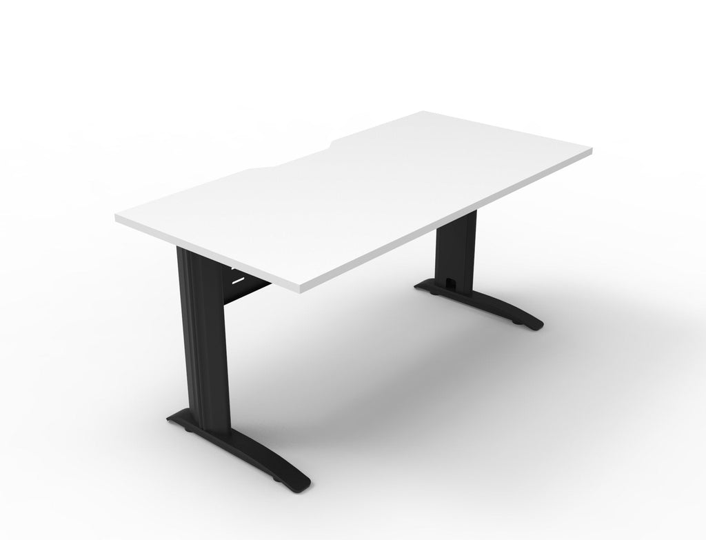 Rapidline Rapid Span Open Workstation 1800 x 700mm Natural White / Black Satin