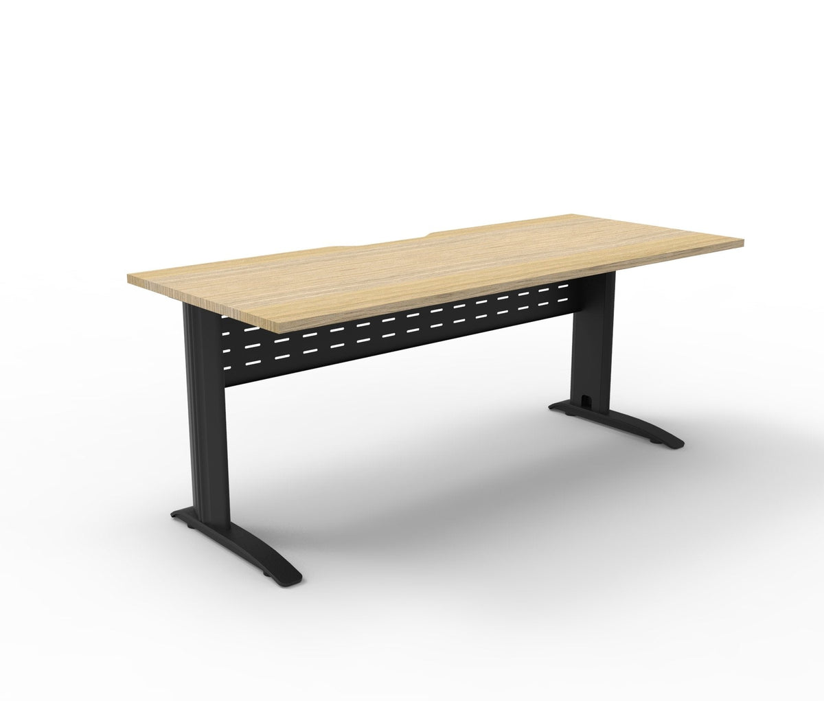 Rapidline Deluxe Rapid Span Open Workstation 1800 x 750mm Natural Oak / Precious Silver