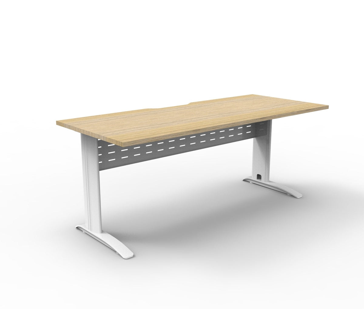 Rapidline Deluxe Rapid Span Open Workstation 1800 x 750mm Natural Oak / White Satin