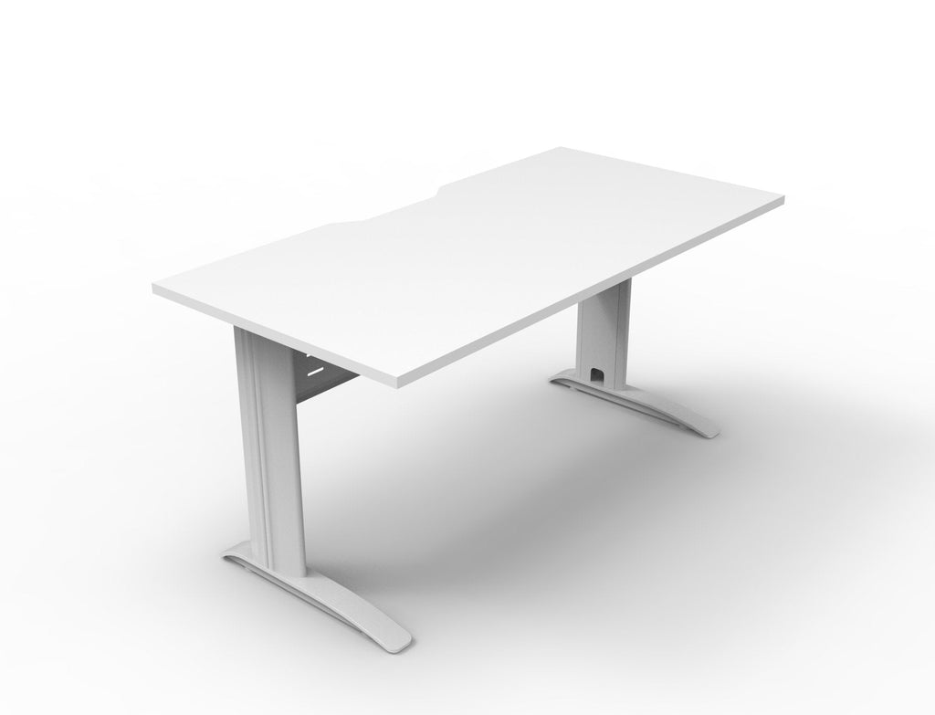 Rapidline Deluxe Rapid Span Open Workstation 1800 x 750mm Natural White / White Satin