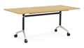 Rapidline Typhoon Flip Top Table 1200 x 600mm Natural Oak / Black Aluminium