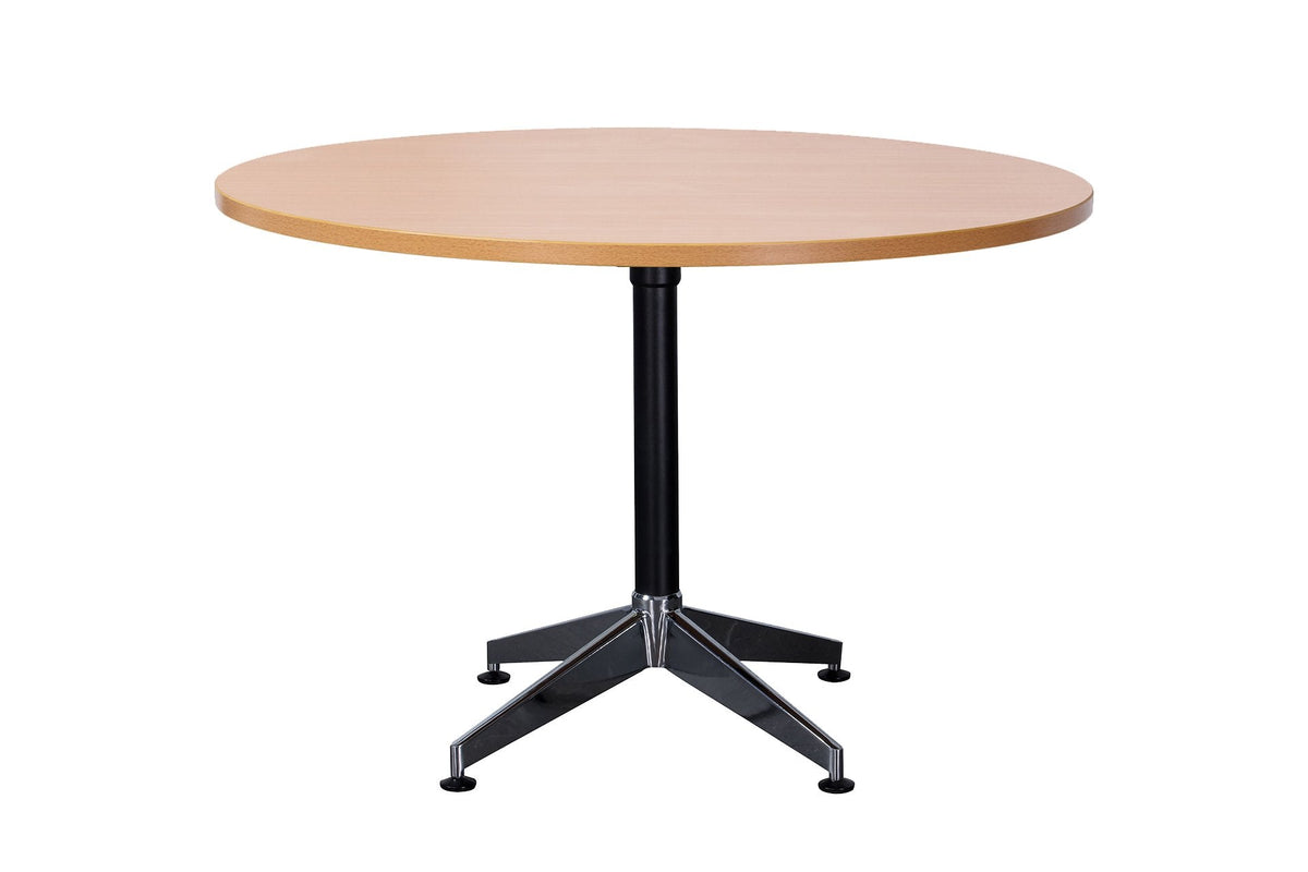 Rapidline Typhoon 4 Star Round Meeting Table 1200mm Diameter Beech / Black