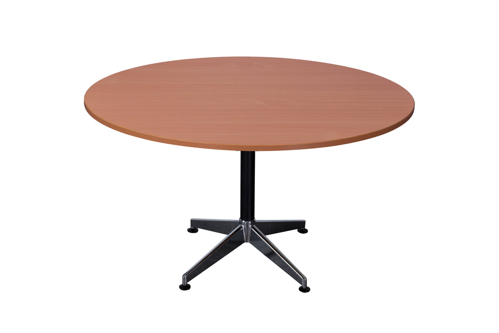 Rapidline Typhoon 4 Star Round Meeting Table 1200mm Diameter Cherry / Black