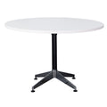 Rapidline Typhoon 4 Star Round Meeting Table 1200mm Diameter Natural White / Black Aluminium