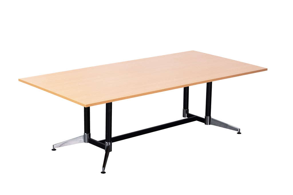 Rapidline Typhoon Meeting and Boardroom Table 1800 x 750mm Beech / Black