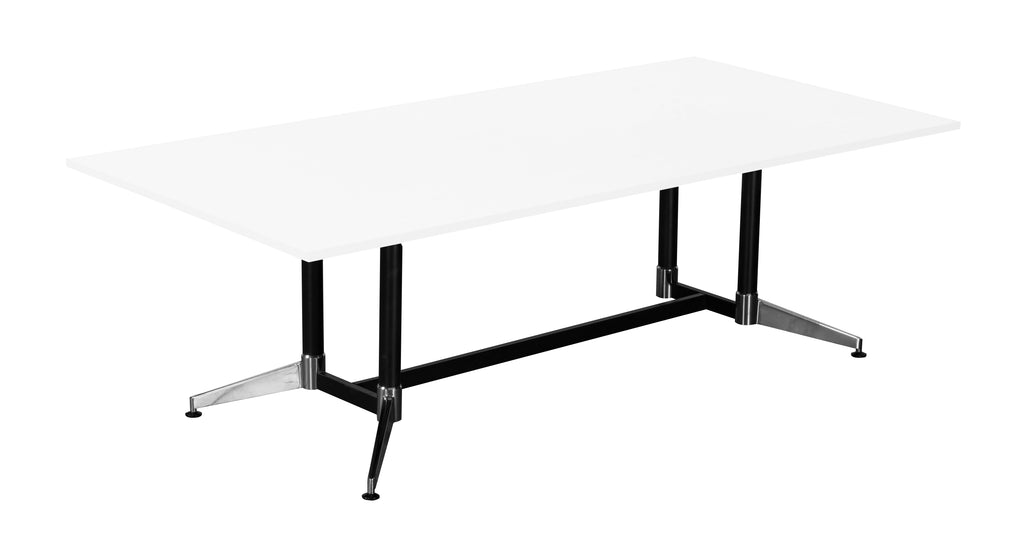 Rapidline Typhoon Meeting and Boardroom Table 3200 x 1200mm Natural White / Black