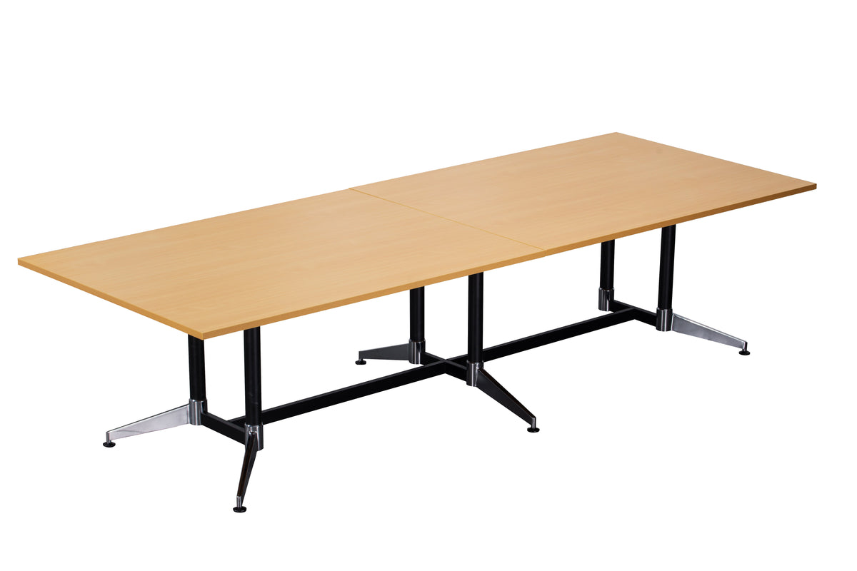 Rapidline Typhoon Meeting and Boardroom Table 1800 x 900mm Beech / Black