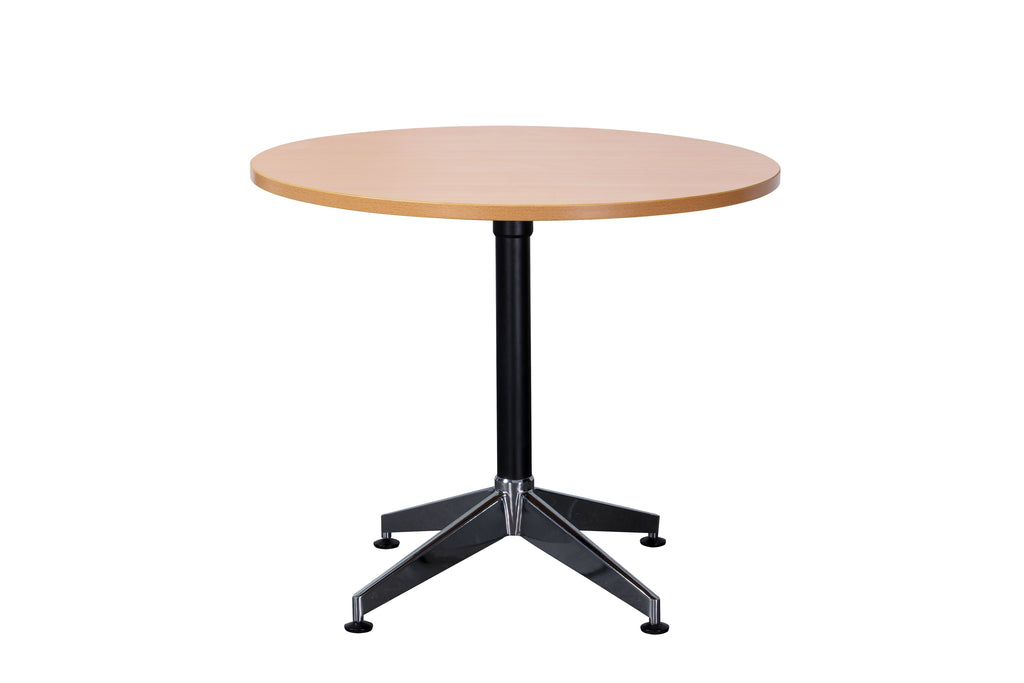 Rapidline Typhoon 4 Star Round Meeting Table 900mm Diameter Beech / Black