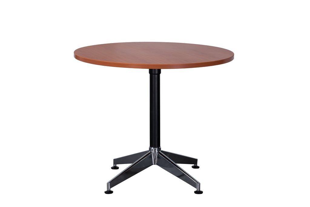 Rapidline Typhoon 4 Star Round Meeting Table 1200mm Diameter Cherry / Black