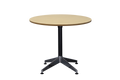 Rapidline Typhoon Large Round Meeting Table 1500mm Diameter Natural Oak / Black Aluminium