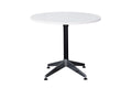 Rapidline Typhoon Large Round Meeting Table 1500mm Diameter Natural White / Black Aluminium